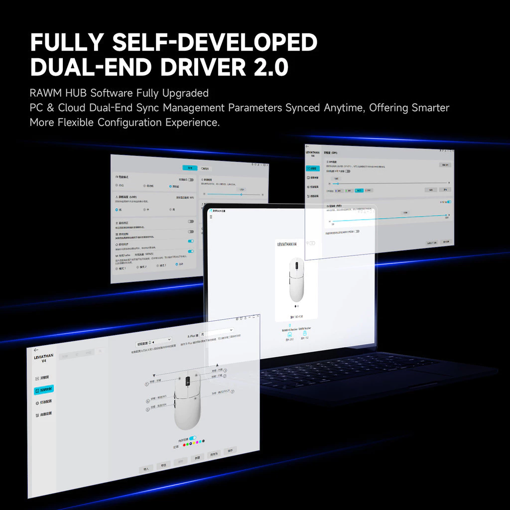 Chuột không dây Gaming RAWM Leviathan V4 Wireless Esports - Ảnh 8